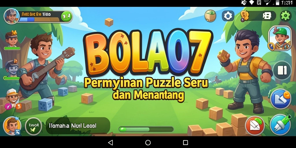 Tangkapan layar gameplay BOLA07 dengan puzzle menarik.