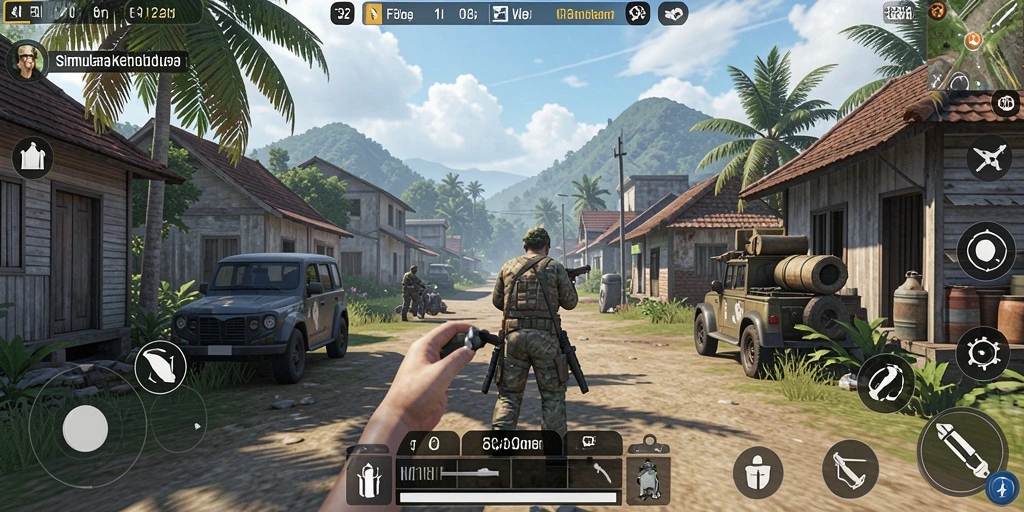 Gameplay F32 menampilkan simulasi kehidupan yang interaktif dan mendalam.
