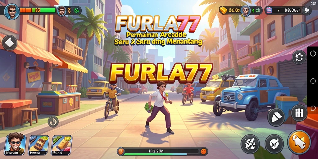 Tangkapan layar FURLA77 menunjukkan gameplay Arcade yang intens.