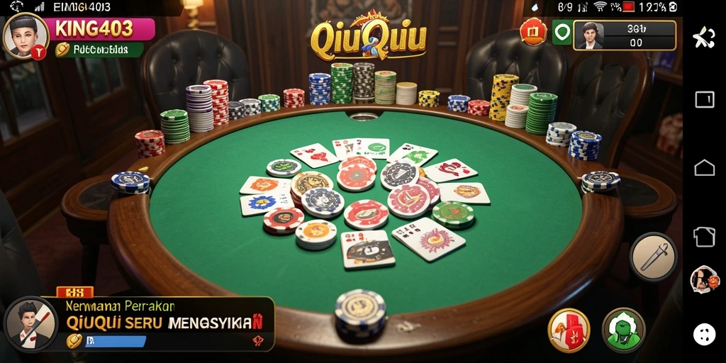 Tampilan gameplay KING403 yang seru dan menantang dalam permainan QiuQiu.