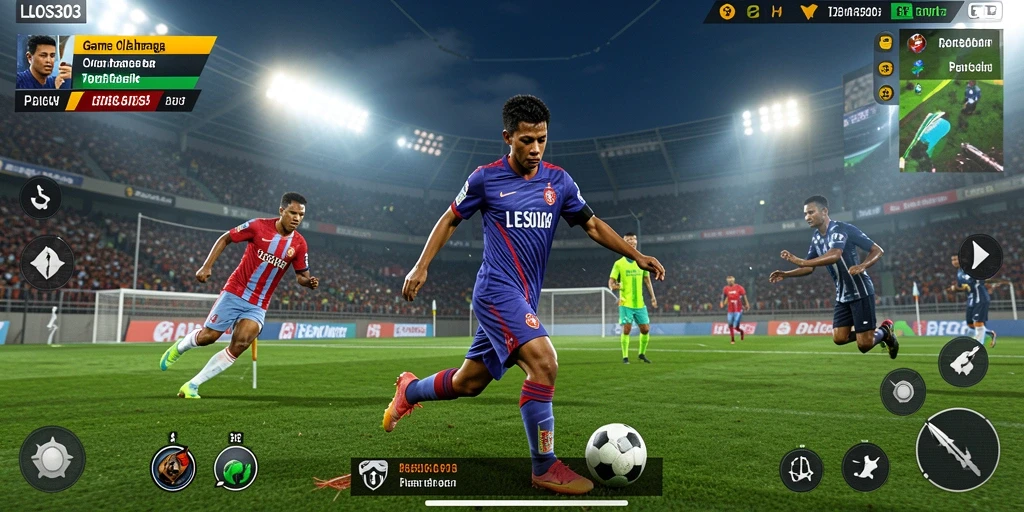 Tampilan gameplay mendebarkan dari LOS303 yang menunjukkan aksi olahraga.