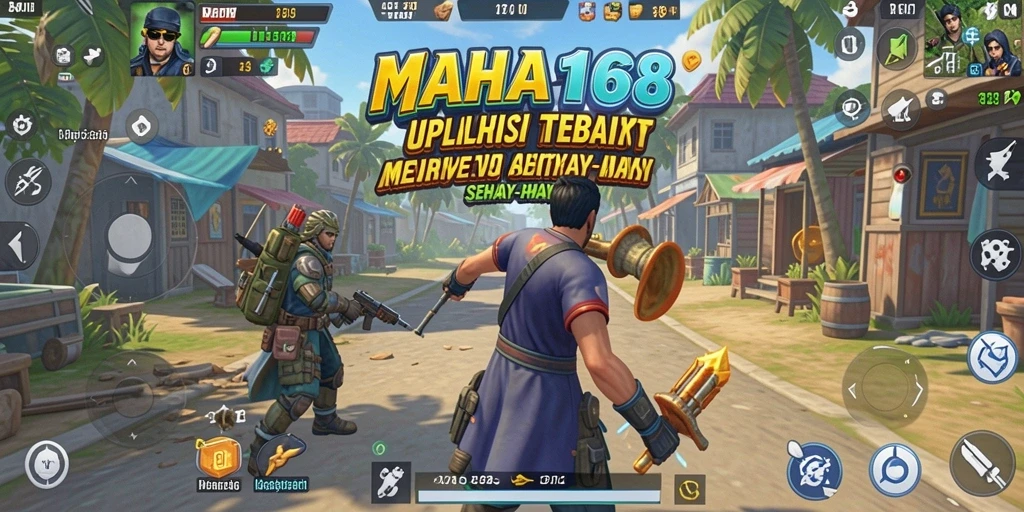 Tampilan antarmuka utama MAHA168 dengan berbagai fitur utility.