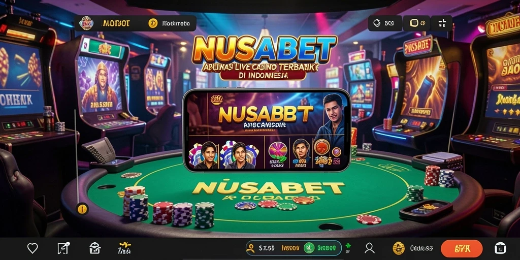 Tampilan gameplay Live Casino NUSABET yang menarik dan interaktif.