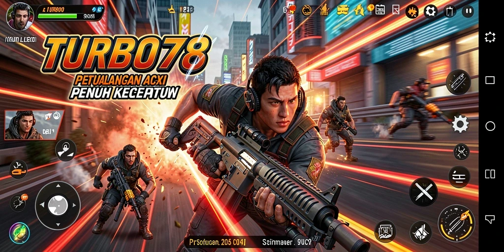 Screenshot menunjukkan aksi mendebarkan dari TURBO78.